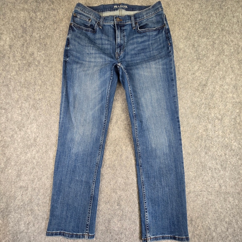Jos. A. Bank Jeans Mens 34x30 Blue Tailored Fit Stretch Denim Pants